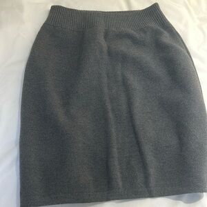 Country Road Australia 100% Pure Wool Grey Knit Mini Skirt Size Small